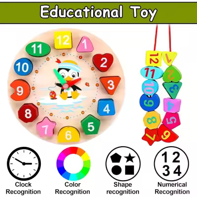 2bab21ed6a027ab7428d6f8587475a33.jpg_400x400q75 Clock Time Learning Toy - Image 1